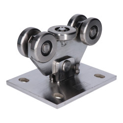Vozík PICCOLO profil 67 x 67 mm pre brány do 200 kg, nerez Vozík PICCOLO profil 67 x 67 mm pre brány do 200 kg, nerez